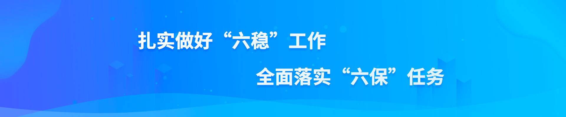 扎實做好“六穩”工作 全面落實“六保”任務